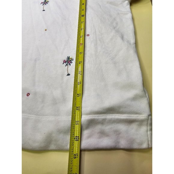 Lou and Grey pullover with embroidered palm trees and other items all over. Size - Picture 5 of 6